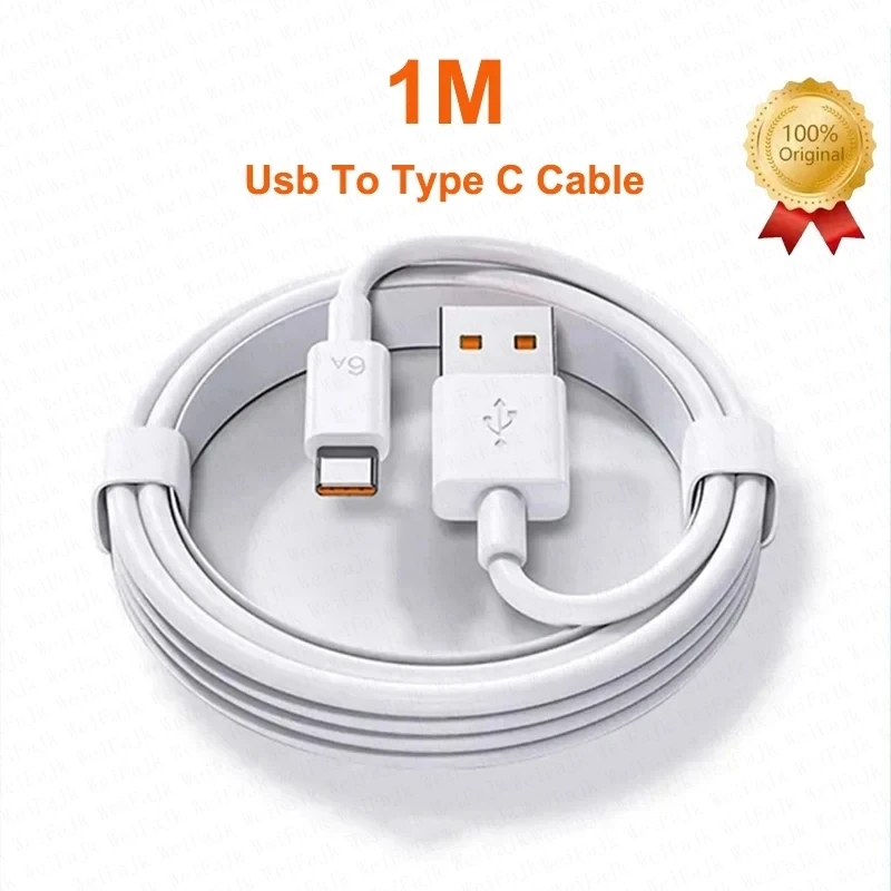 Fast Charger Plug and 6A 1M Type C Cable